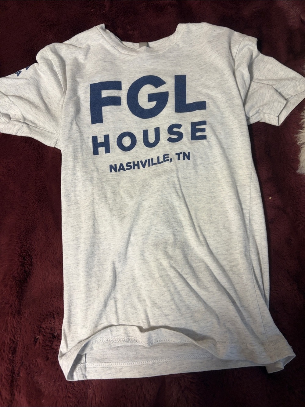 FGL House Nashville Tee - Light Heather Gray with Navy Print